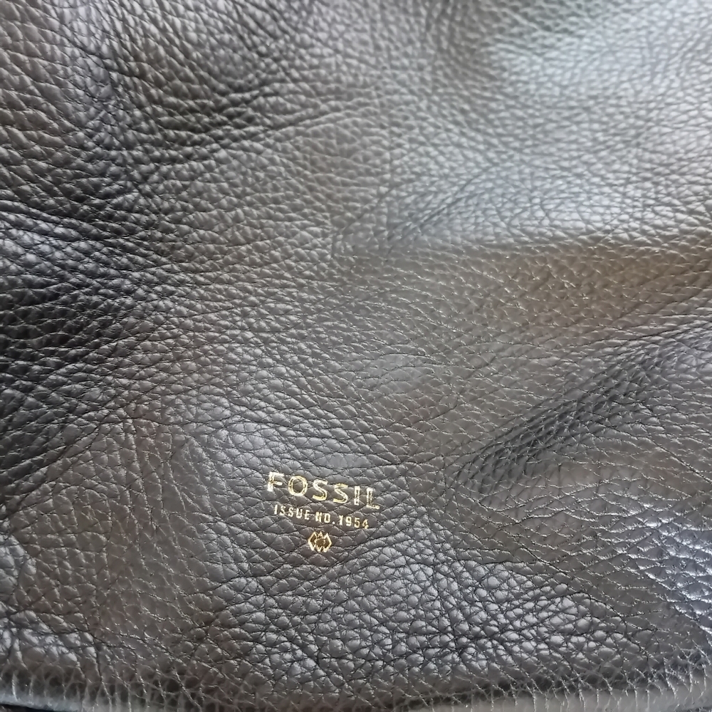 Fossil Black Leather Drawstring Backpack - Picture 12 of 16